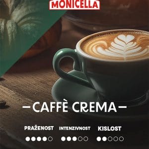 Monicella Kava Cafe Crema Prazenost Kislost in intenzivnost