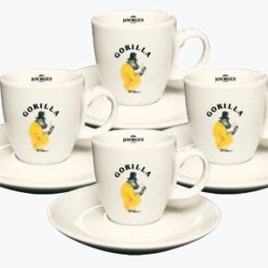 Joerges Gorilla 4 Skodelice za Kavo z Krožniki