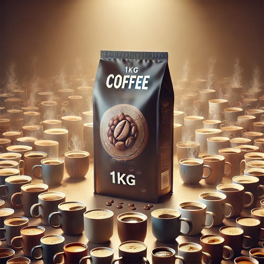 Koliko kav iz 1 kg pri Espresso, Turško, Instant in Filter Kavo